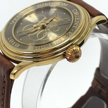  ORIENT オリエント 腕時計 レザー ゴールド ベニスシンプロン