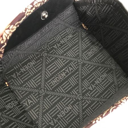  INDEN-YA Co.,Ltd. 印傳屋 2つ折り財布 ブドウ柄 ブラック×ブラウン