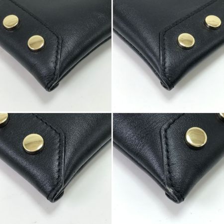  JIMMY CHOO ジミーチュウ ショルダーバッグ ロケットスタッズ 内部ヨゴレ有 ブラック