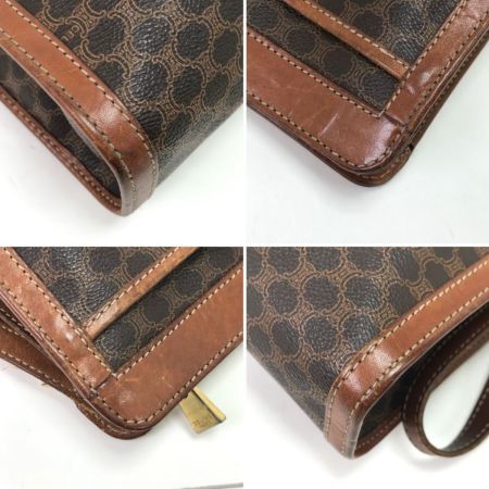  CELINE セリーヌ セカンドバッグ マカダム柄 ブラウン