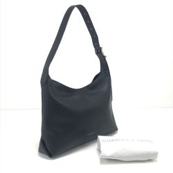 $$ CHARLES&KEITH ショルダーバッグ ゾラバッグ CK2-40782736 ブラック Aランク
