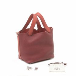 HERMES エルメス ピコタンロック18 パドロック&キー付 2015 レッド Bランク