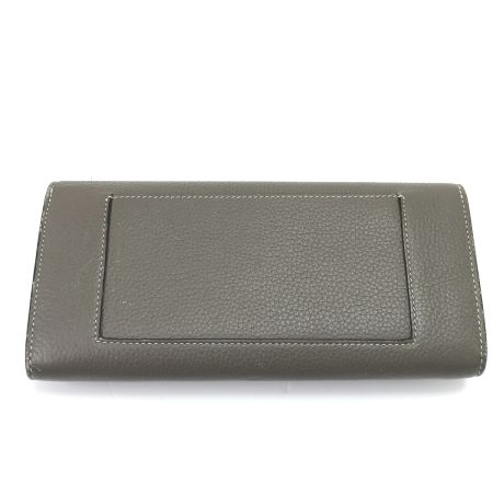  CELINE セリーヌ 長財布 ラージフラップマルチファンクション グレー×イエロー