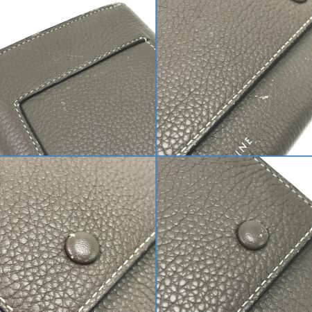  CELINE セリーヌ 長財布 ラージフラップマルチファンクション グレー×イエロー