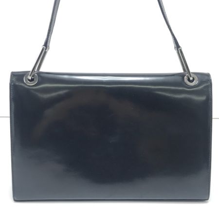  GUCCI グッチ ハンドバッグ Gスクエアパテントレザー 内部少し劣化 011-2023-3033 ブラック