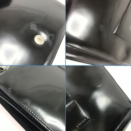 GUCCI グッチ ハンドバッグ Gスクエアパテントレザー 内部少し劣化 011-2023-3033 ブラック