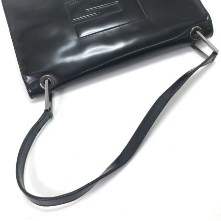  GUCCI グッチ ハンドバッグ Gスクエアパテントレザー 内部少し劣化 011-2023-3033 ブラック