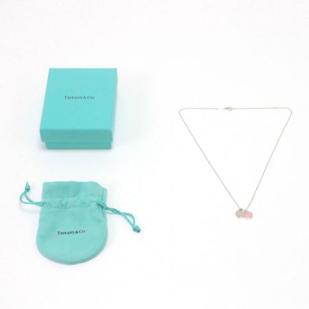  Tiffany & Co. ティファニー ネックレス SILVER925 リターントゥティファニー ダブルハート ピンク/ダイヤ シルバー×ピンク