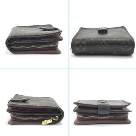  LOUIS VUITTON ルイヴィトン 2つ折り財布 モノグラム コンパクトジップ M61667