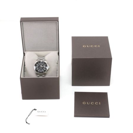 GUCCI グッチ 腕時計 メンズクォーツ ステンレススチール ブラック 136.3