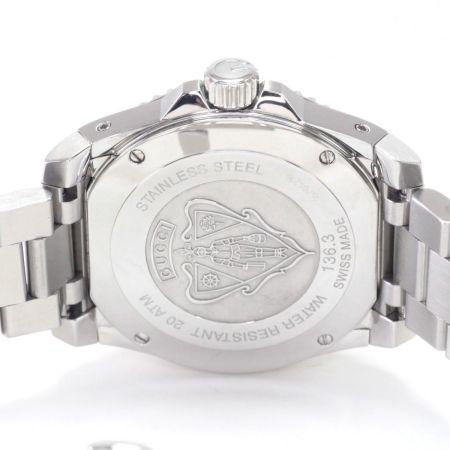 GUCCI グッチ 腕時計 メンズクォーツ ステンレススチール ブラック 136.3