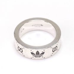 $$ GUCCI×adidas リング SV インターロッキングコラボ 11号 Bランク