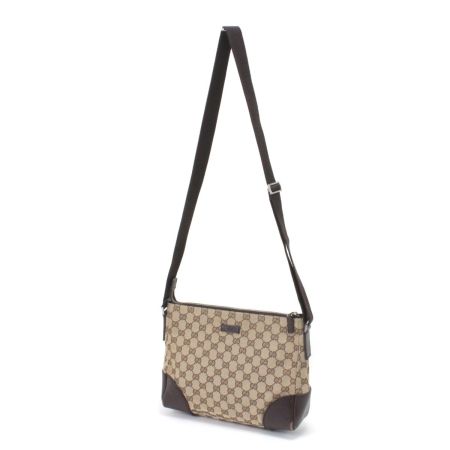  GUCCI グッチ ショルダーバッグ GG 114273 ベージュ×ダークブラウン