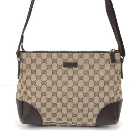  GUCCI グッチ ショルダーバッグ GG 114273 ベージュ×ダークブラウン