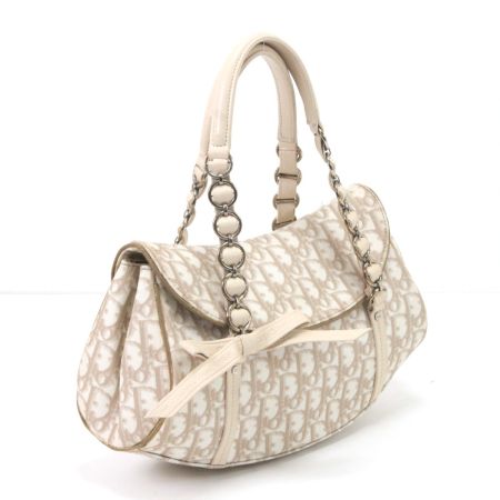 Christian Dior クリスチャンディオール ハンドバッグ ロマンティックトロッター フチハガレ有 01RU0046 ベージュ