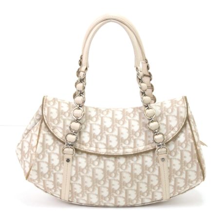 Christian Dior クリスチャンディオール ハンドバッグ ロマンティックトロッター フチハガレ有 01RU0046 ベージュ