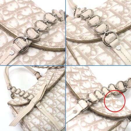 Christian Dior クリスチャンディオール ハンドバッグ ロマンティックトロッター フチハガレ有 01RU0046 ベージュ