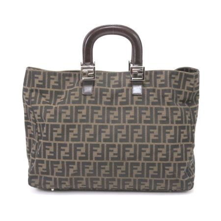 FENDI フェンディ ハンドバッグ ズッカ シリアル番号不鮮明 ブラウン