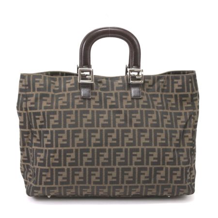 FENDI フェンディ ハンドバッグ ズッカ シリアル番号不鮮明 ブラウン