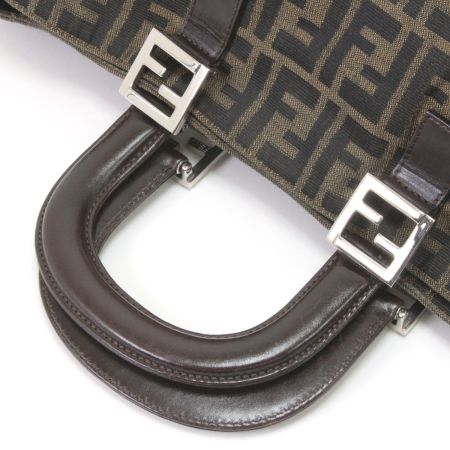 FENDI フェンディ ハンドバッグ ズッカ シリアル番号不鮮明 ブラウン