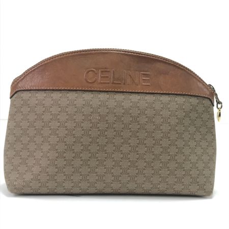  CELINE セリーヌ ポーチ マカダム柄 M06 ベージュ