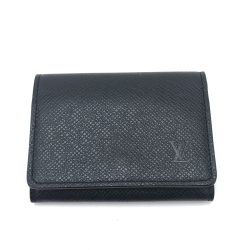$$ LOUIS VUITTON ルイヴィトン カードケース タイガ アンヴェロップ・カルトドゥ・ヴィジット M64595 ブラック Aランク
