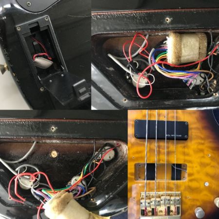  burny バーニー エレキベース  本体のみ アクティブベース MOD  LSB-65/TS 改 TS(Tobacco Sunburst)