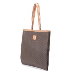 CELINE セリーヌ トートバッグ マカダム柄 M14 ブラウン Bランク