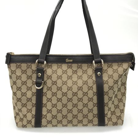  GUCCI グッチ トートバッグ GG 141470 ブラウン×ベージュ