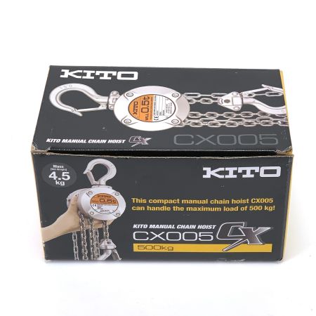  KITO キトー 手動チェーンブロック CX形 定格荷重500㎏ 揚程2.5ｍ ハンドチェーン2.5ｍ CX005