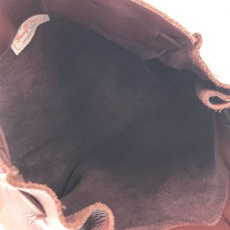 YOUNG&OLSEN ハンドバッグ 金色バックルベルトモチーフ ブラウン