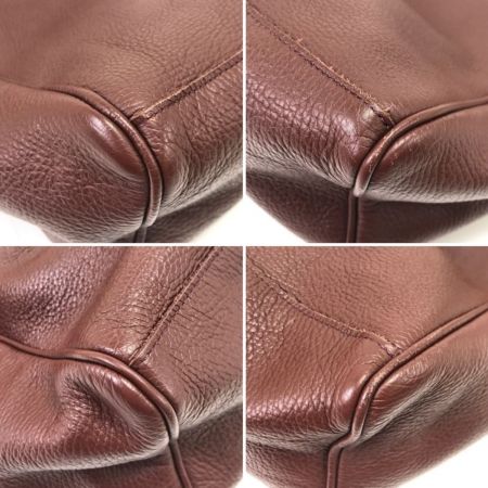 YOUNG&OLSEN ハンドバッグ 金色バックルベルトモチーフ ブラウン