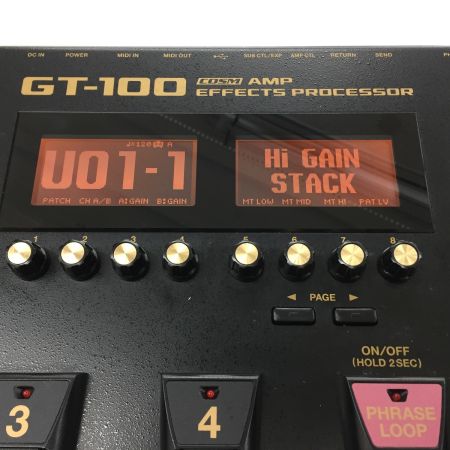 BOSS ボス ギターマルチエフェクター GT-100 ACアダプター付 キズ・ヨゴレ有