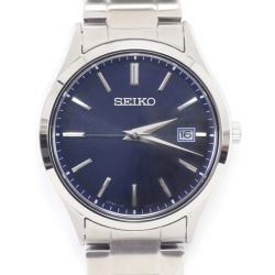 SEIKO セイコー 腕時計  ソーラー充電ステンレススチール ネイビー V157-0DR0 Bランク