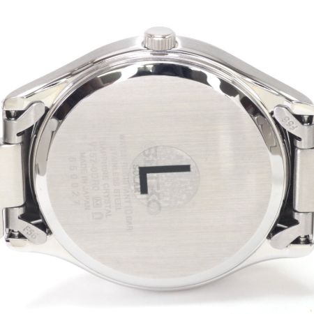 SEIKO セイコー 腕時計  ソーラー充電ステンレススチール ネイビー V157-0DR0