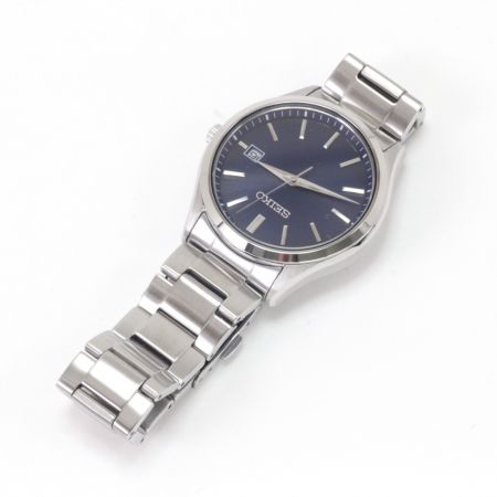 SEIKO セイコー 腕時計  ソーラー充電ステンレススチール ネイビー V157-0DR0