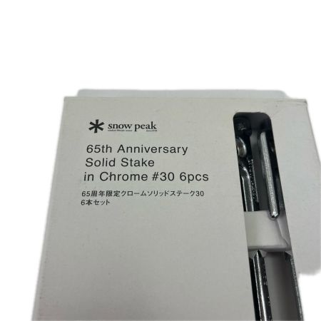 snowpeak スノーピーク 65周年限定 クロームソリッドステーク30  記念ペグ6本セット R-123-1-C