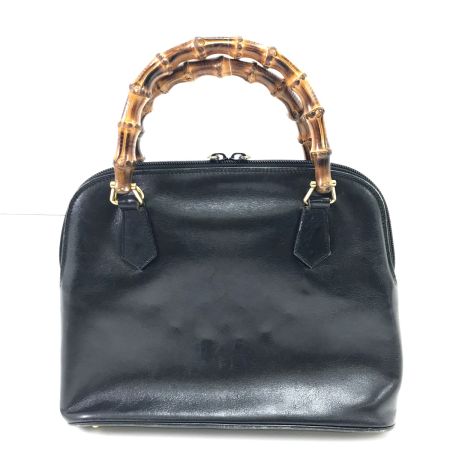 GUCCI グッチ 2WAYショルダーバッグ バンブー 内部劣化 内部使用不可/修理必要 000.2214.0290 ブラック