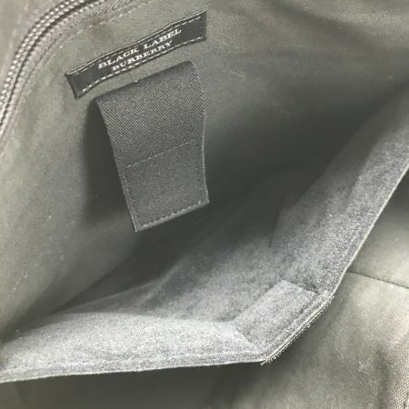 BURBERRY BLACK LABEL バーバリーブラックレーベル メッセンジャーバッグ キャンバス×レザー ブラック