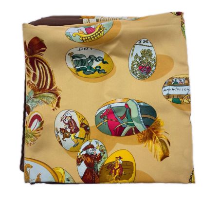 HERMES エルメス カレ 90 シルクスカーフ ブラウン