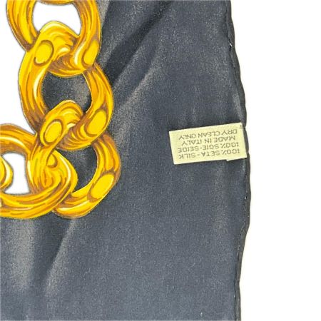 CHANEL シャネル 大判シルクスカーフ ネイビー
