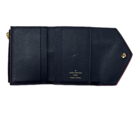 LOUIS VUITTON ルイヴィトン 三つ折り財布 ポルトフォイユ ゾエ アンプラント マリーヌルージュ M58880 ネイビー