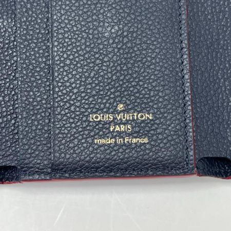 LOUIS VUITTON ルイヴィトン 三つ折り財布 ポルトフォイユ ゾエ アンプラント マリーヌルージュ M58880 ネイビー