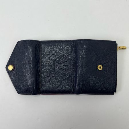 LOUIS VUITTON ルイヴィトン 三つ折り財布 ポルトフォイユ ゾエ アンプラント マリーヌルージュ M58880 ネイビー