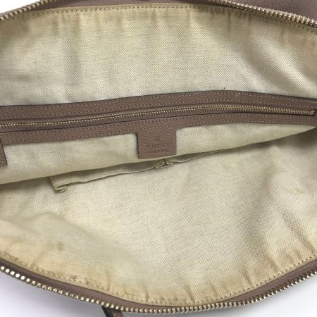 GUCCI グッチ トートバッグ 正面左ハンドル根元ちぎれ有 323673 ベージュ×ピンク