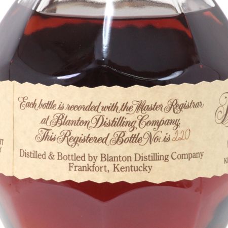 Blanton ブラントン バーボンウイスキー 46.5度 750ml 保存袋付 未開栓