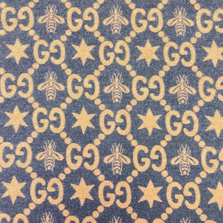 GUCCI グッチ ビー＆スター GGジャカード マフラー ブラック×ブラウン