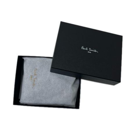 Paul Smith ポールスミス 2つ折り財布 マーケトリーストライプラビット ブラック