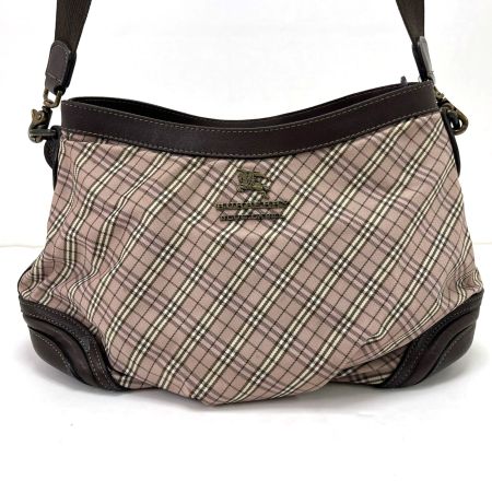 BURBERRY BLUE LABEL バーバリーブルーレーベル ショルダーバッグ ピンク×ブラウン