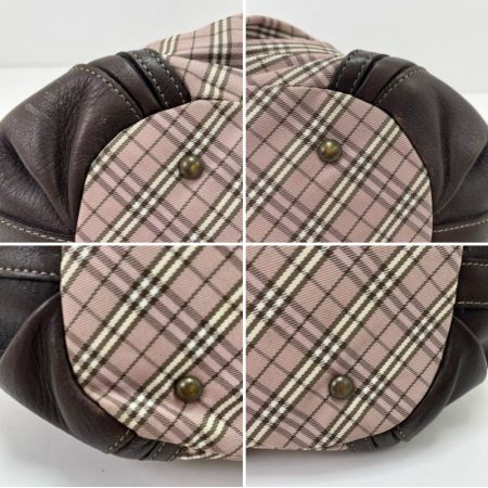 BURBERRY BLUE LABEL バーバリーブルーレーベル ショルダーバッグ ピンク×ブラウン